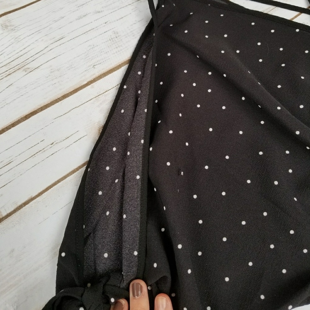 *LAST ONE* Black and White Polka Dot Romper - Picture 7 of 8
